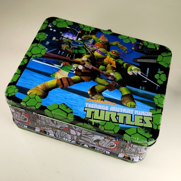 NICKELODEON Teenage Mutant Ninja Turtles 90s EUC Metal Lunchbox - Picture 11 of 16